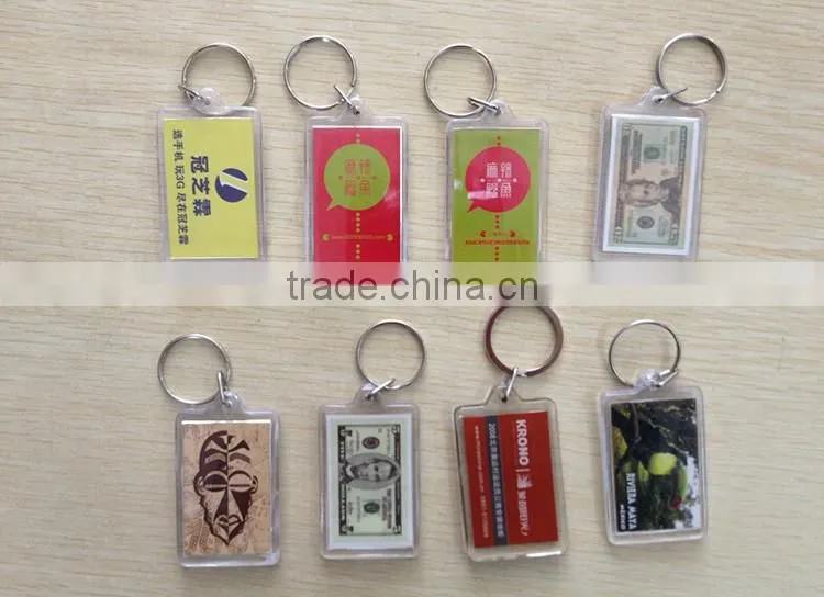 Custom printed square arcylic keychain wholesale