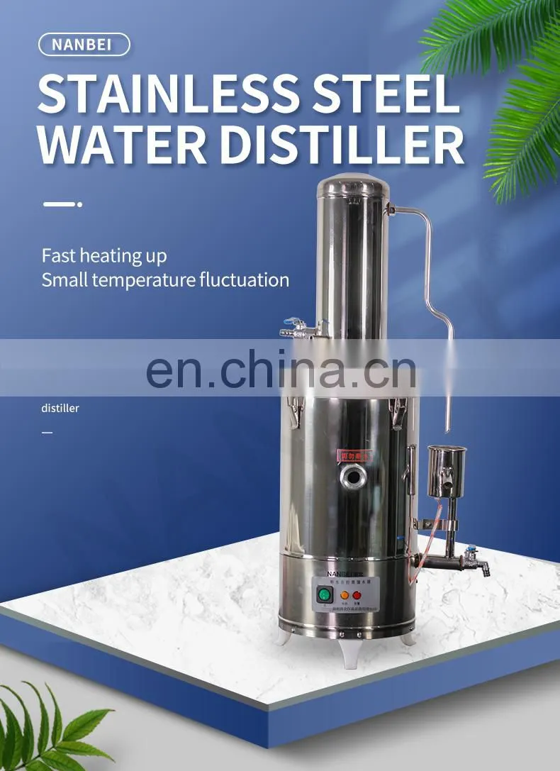 Lab stainless steel water distillation system industrial water distiller machine