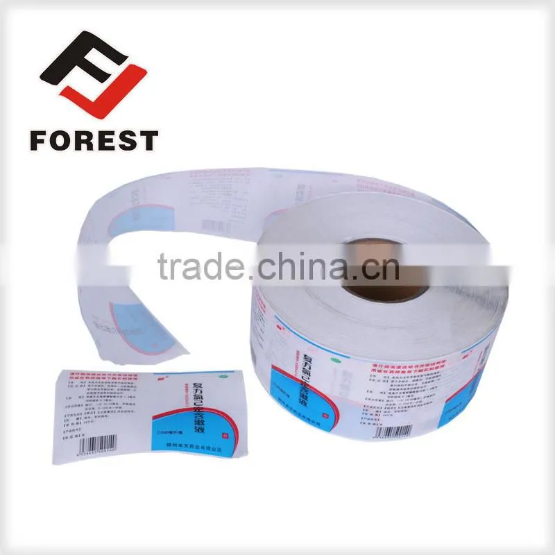 Clear drug label,drug bottle label printing, membrane label
