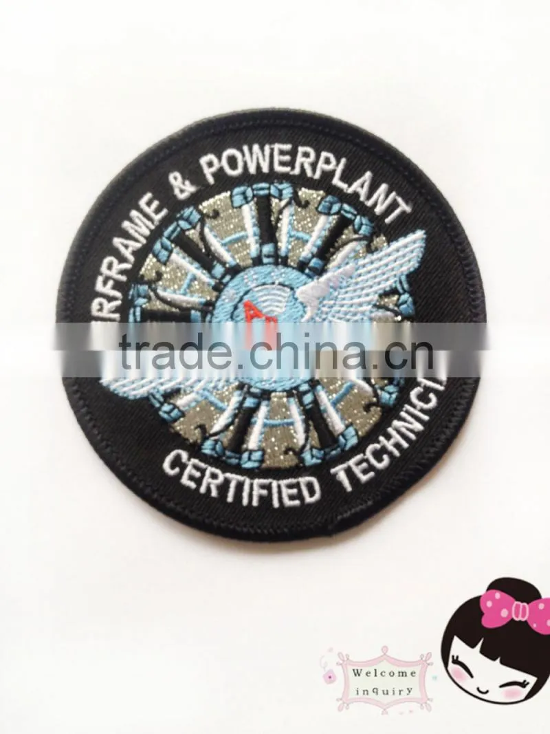 Custom fabrics badge embroidery patch certified technician airframe & powerplant