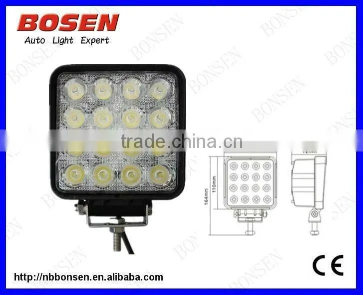 Hot selling high power 48W led work light truck work lights