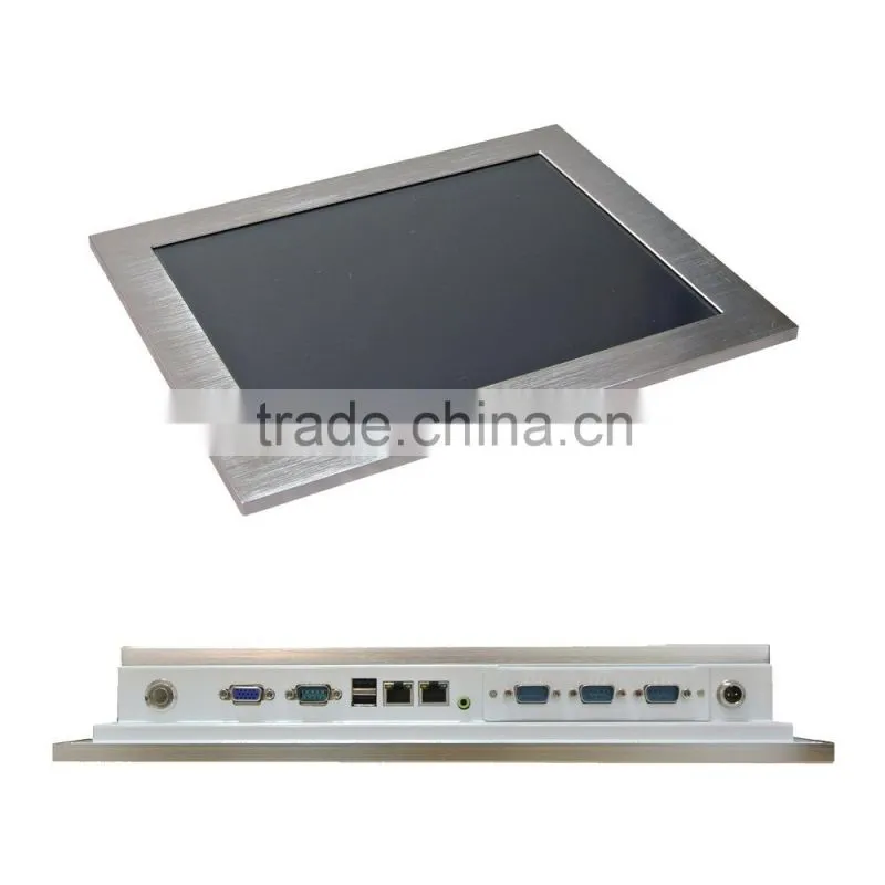intel D525+ICH8-M industrial panel computer, fanless industrial pc, cheap fanless industrial panel computer