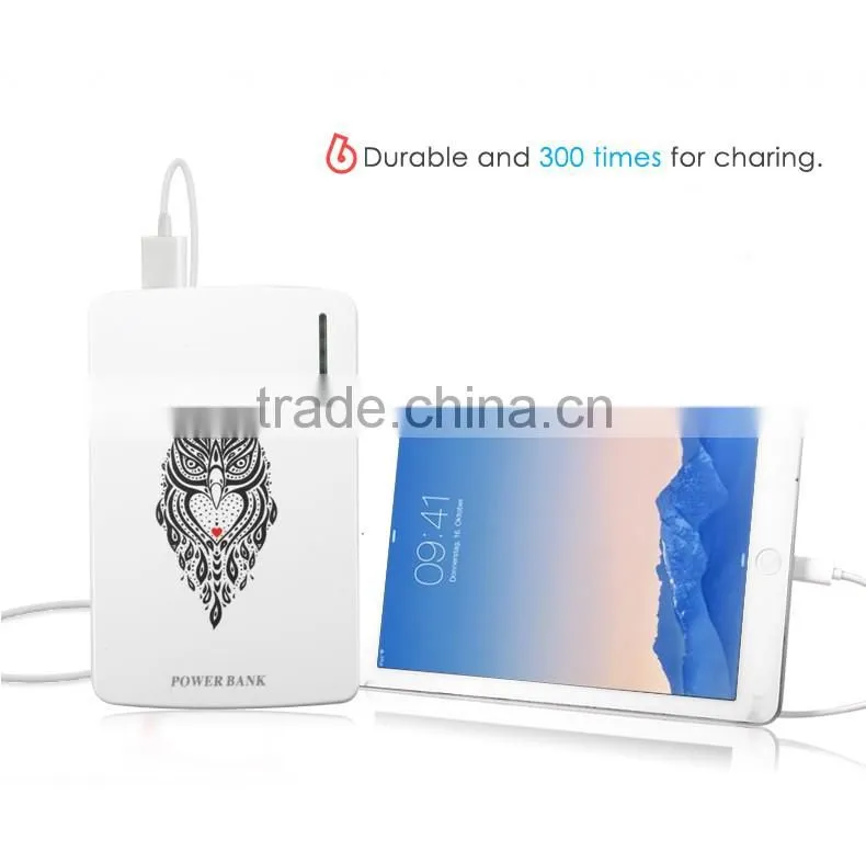 2016 New Quick Charge Portable Smart Dual USB Power Bank 9000mah