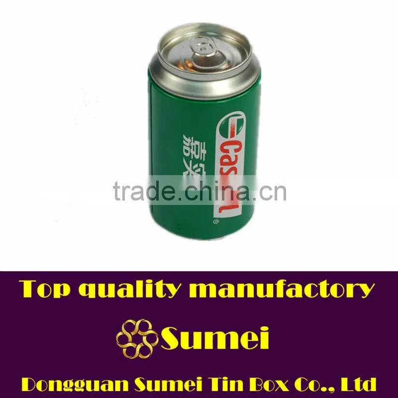 Round cola tin box