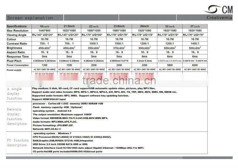 32" video stand lcd advertising display double side led display usb flash drive led double screen advertising kiosk