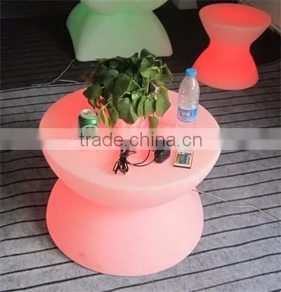 New PE Plastic led Bar Table with LED lights and remote control
