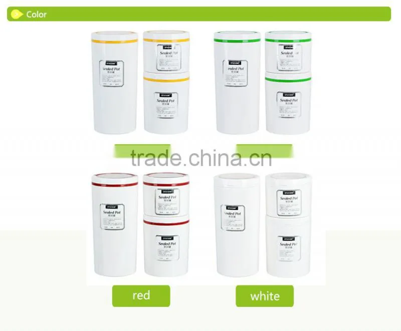 D678 Round Food Plastic Airtight Storage Canister Set & Sealed Pot Set Lager 1.5L Middle 0.8L Small 0.5L