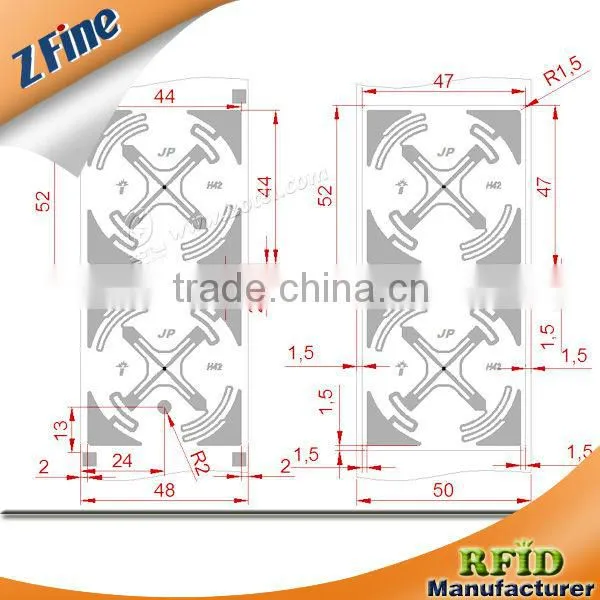 RFID inlay/RFID inlay in wet format /uhf rfid inlay