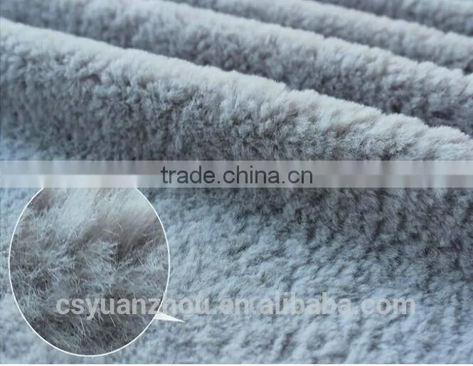 best selling grey rabbit fur fabric