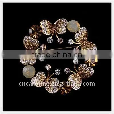 2012 New Design Vintage Diamond Butterfly Brooch