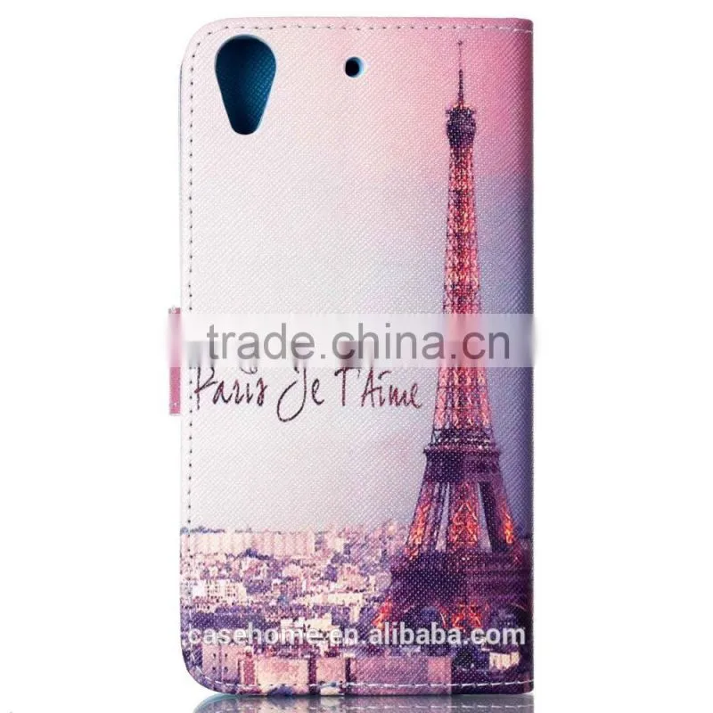TPU Cover Flip leather Wallet Case for HTC One M9 Phone Case