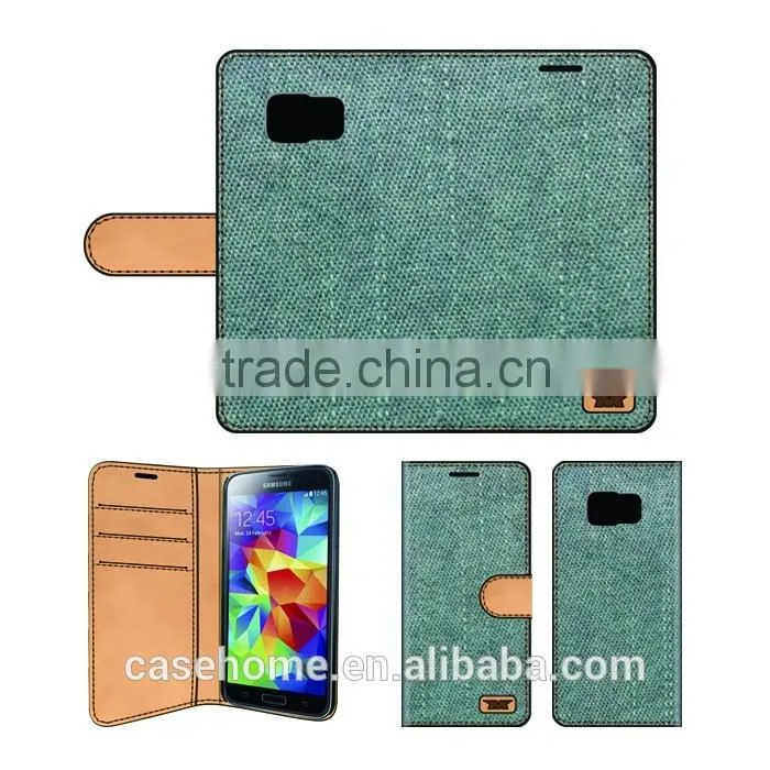Green Jean Phone Case for Samsung Galaxy J7 with Card Holders