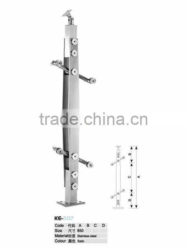 2016 HOT SALE stone stair railing / glass stair railing / modern railing stair at factory price