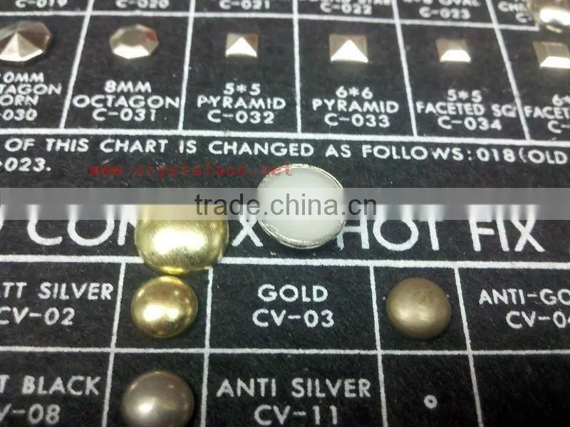Factory direct wholesale hotfix convex copper stud for garnents