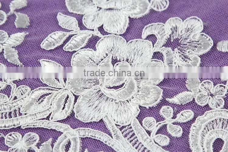 wholesale cheap nylon cotton african guipure lace fabric for dress flower embroidered in 2016