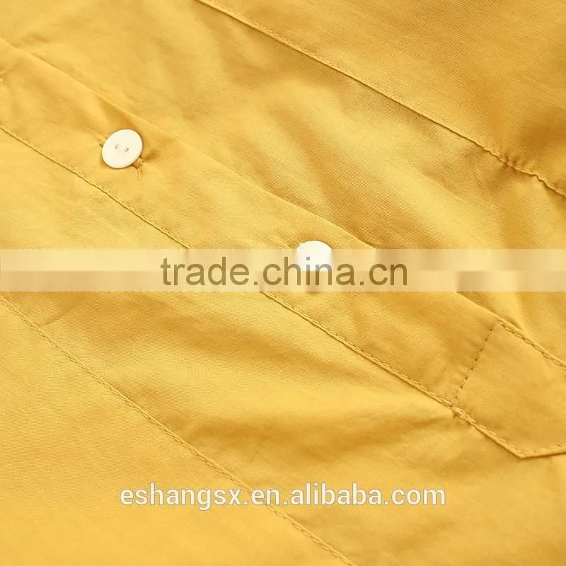 Ladies cotton pure color beautiful loose shirt