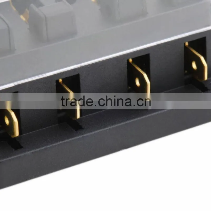 4 Way Fuse Box DC 12V 24V Max DC 32V Circuit Car Trailer Auto Blade Fuse Box Block Holder ATC ATO 2-input 4-ouput Wire
