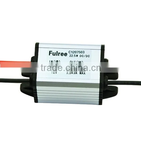waterproof DC-DC converter 12v to 7.5v3a step down power converter, car power supply module