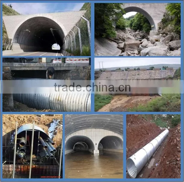 corrugated steel culvert pipes for Temporary Road and bridges