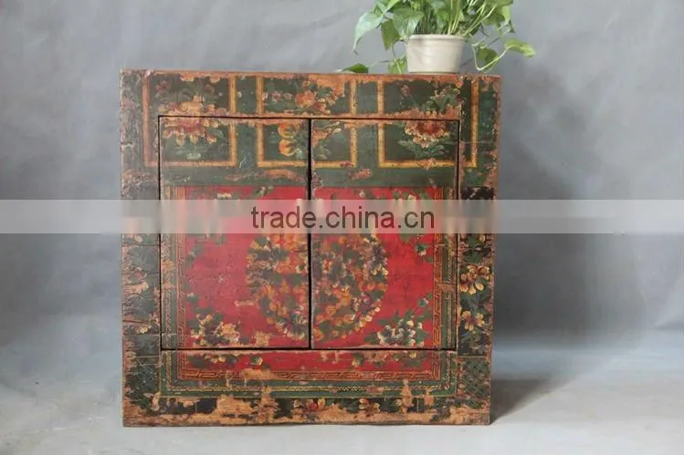 chinese antique furniture painting mongolia cabinet
