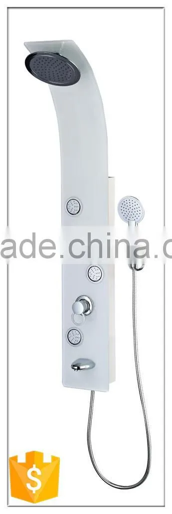 tempered glass bathroom column shower wall set with massage jet