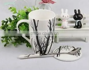 High-grade Romantic colourful handpaingting ceramic porcelain tea cup with beautiful design