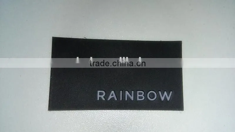 custom black leather label and leather patch with EXW price