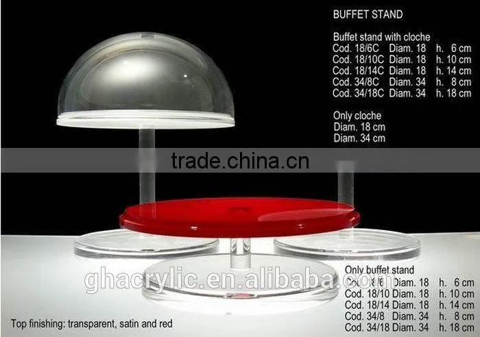 Customized size acrylic modern lampshade classic color dome lampshade