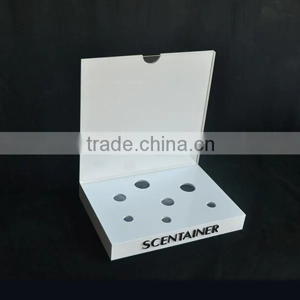 Customized white cosmetic display with led
