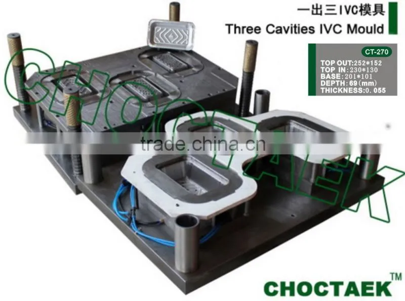 IVC Aluminium foil container mold with four cavities