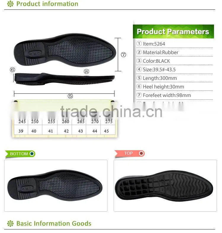 rubber sole type men motorbike shoe sole rubber outsole