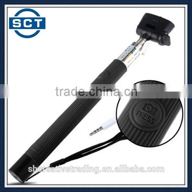 Foldable Selfie Stick Monopod Cable Take Pole Monopod Selfie Stick Extendable Monopod with Cable
