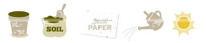 seed card ,seed bookmark,plantable seed paper
