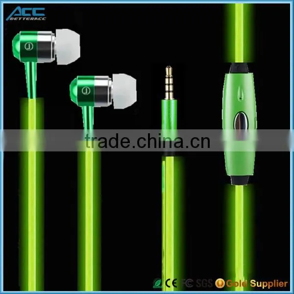 Fashion Glowing in the Dark EL Earphpne flashing Headphones