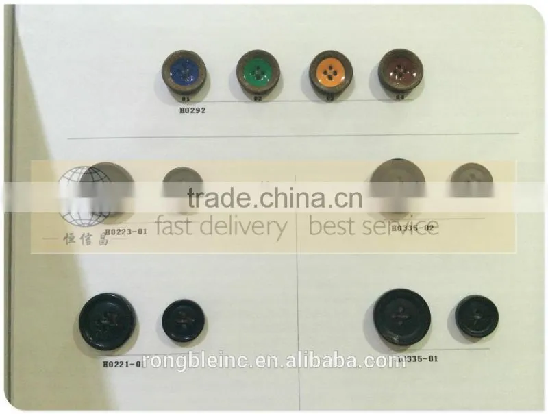 Real horn button for coat