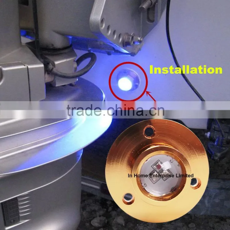 15W IP68 Led Boat Lights Blue Green Underwater Lights for Fishing Boat