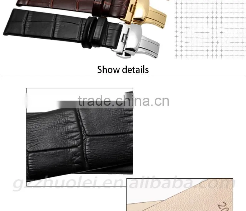 12|14|16|18|20mm high quality genuine cowhide leather Watch strap for women's Wholesale 3PCS