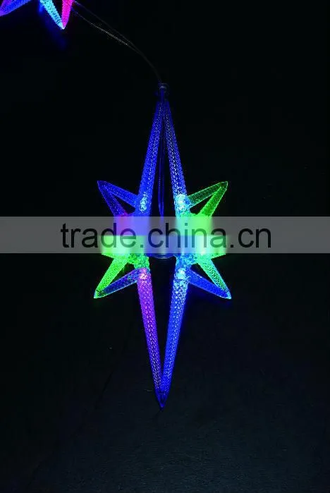 Outdoor christmas star string lights,led falling star lights,star shaped pendant lighting