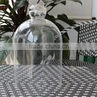 Leadfree customized size storage food candy jar bubble stem with ball lid clear transparent colored decal