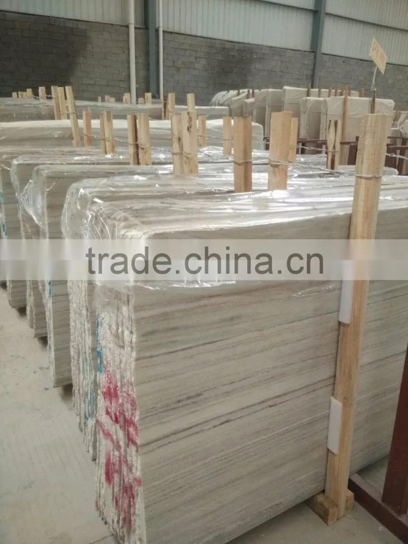 Crystal Wood White Marble Big Slabs