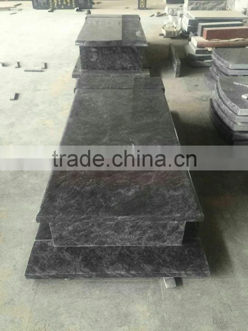 Bahama blue granite headstone granite tombstone design