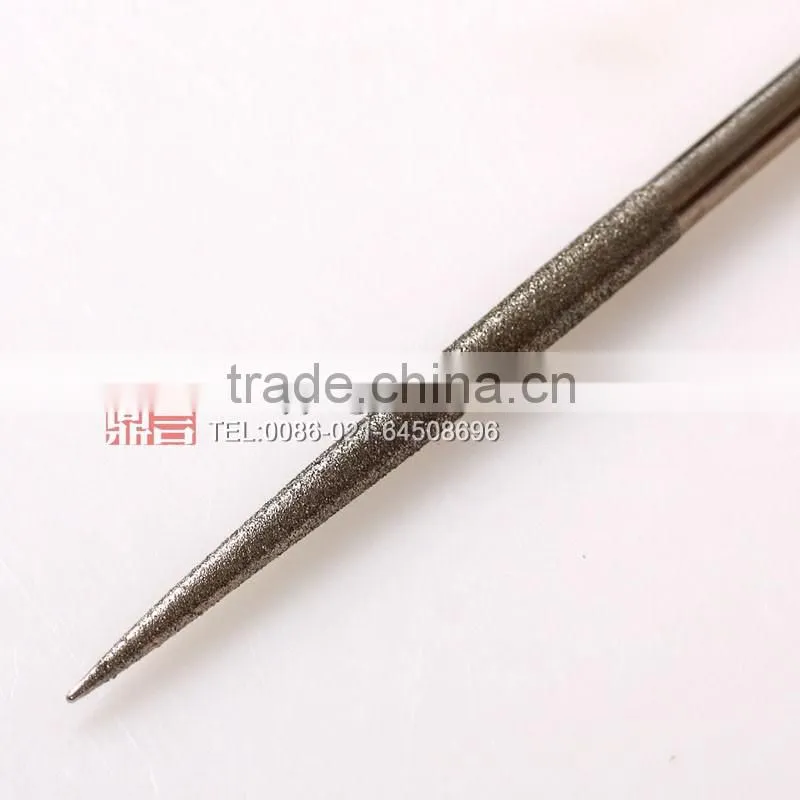 China cheap New 10pc different shapes diamond needle file set diamond file set with plastic handle