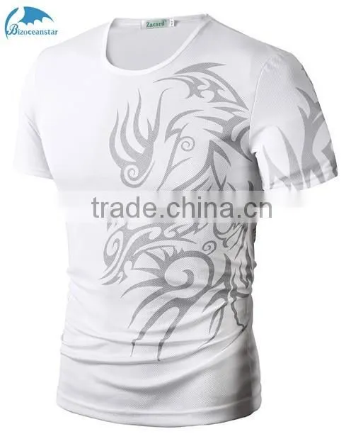 Foreign trade preferential wholesale fashion euramerican style big yards Dragon pattern printed t-shirts round collar