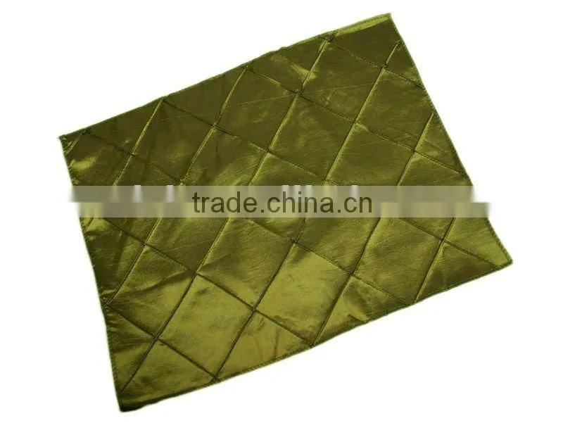 wholesale premium 100% polyester round pintuck taffeta table cloth