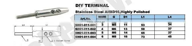 Stainless Steel Swageless Terminal