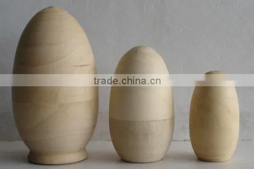 Unpainted gifts Nesting Dolls 5pcs set Blank Matryoshka Matreshka wooden