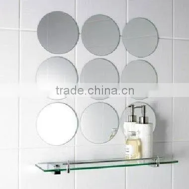 Art deco sandblasted mirror glass with double coated paint