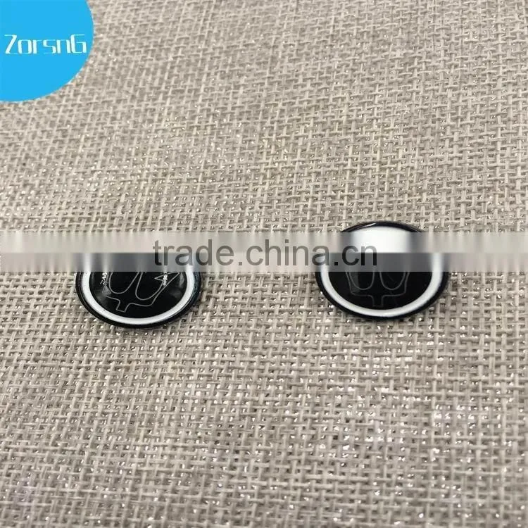 fashion accessory logo embossed shiny buttons custom metal snap button