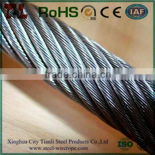 Factory supply 304 1x7 stainless steel wire rope