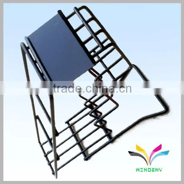 Hot selling smart design metal blcak wine bottle rack wire display